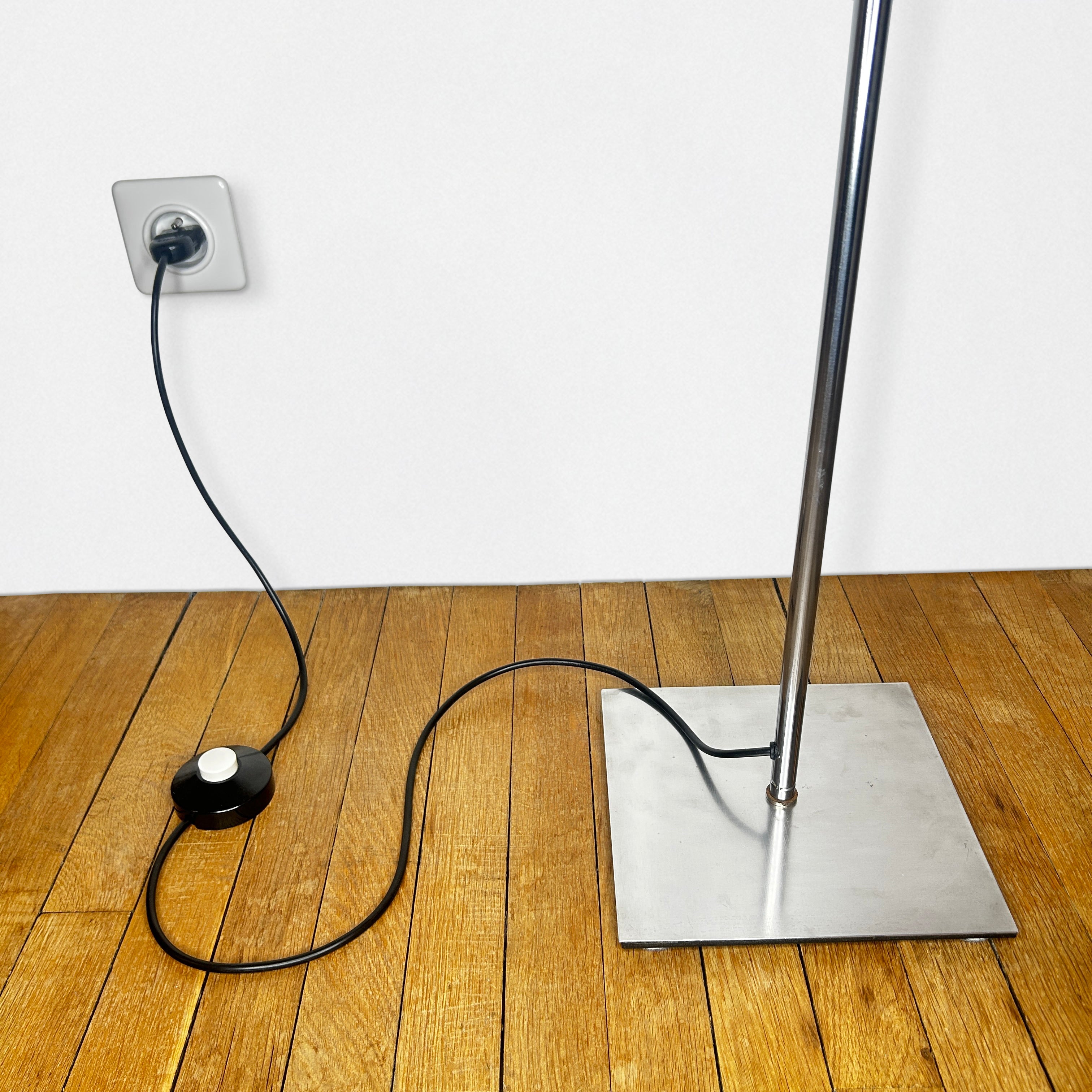 Lampadaire italien en chrome